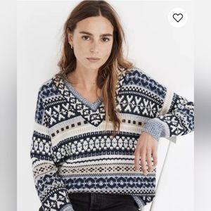 Madewell Forrest fair isle alpine wool sweater size small